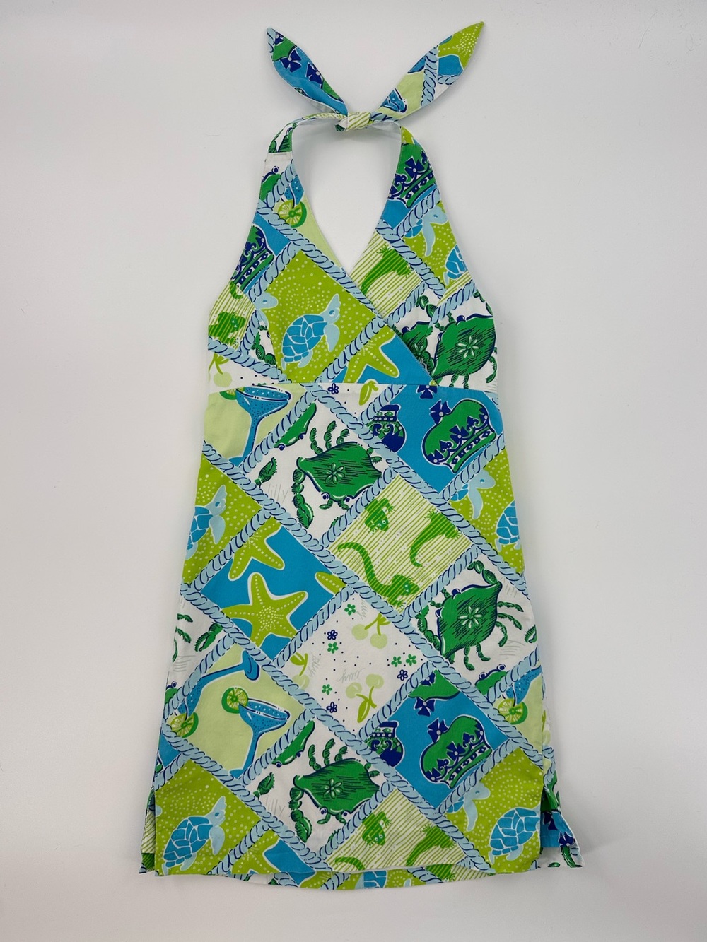 Lilly Pulitzer 'Crab Cocktail' Halter Dress Girl's Size 7